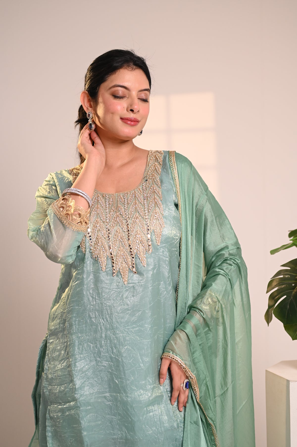 Nevash Crunchy Farsi Salwar Suit Set