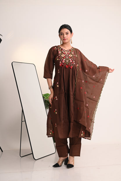 Nevash Mul Chanderi Suit Set