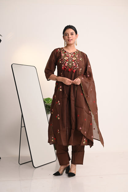 Nevash Mul Chanderi Suit Set