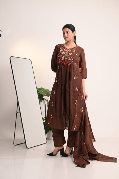 Nevash Mul Chanderi Suit Set