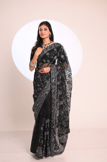 Nevash Mirror Twill Weave Saree