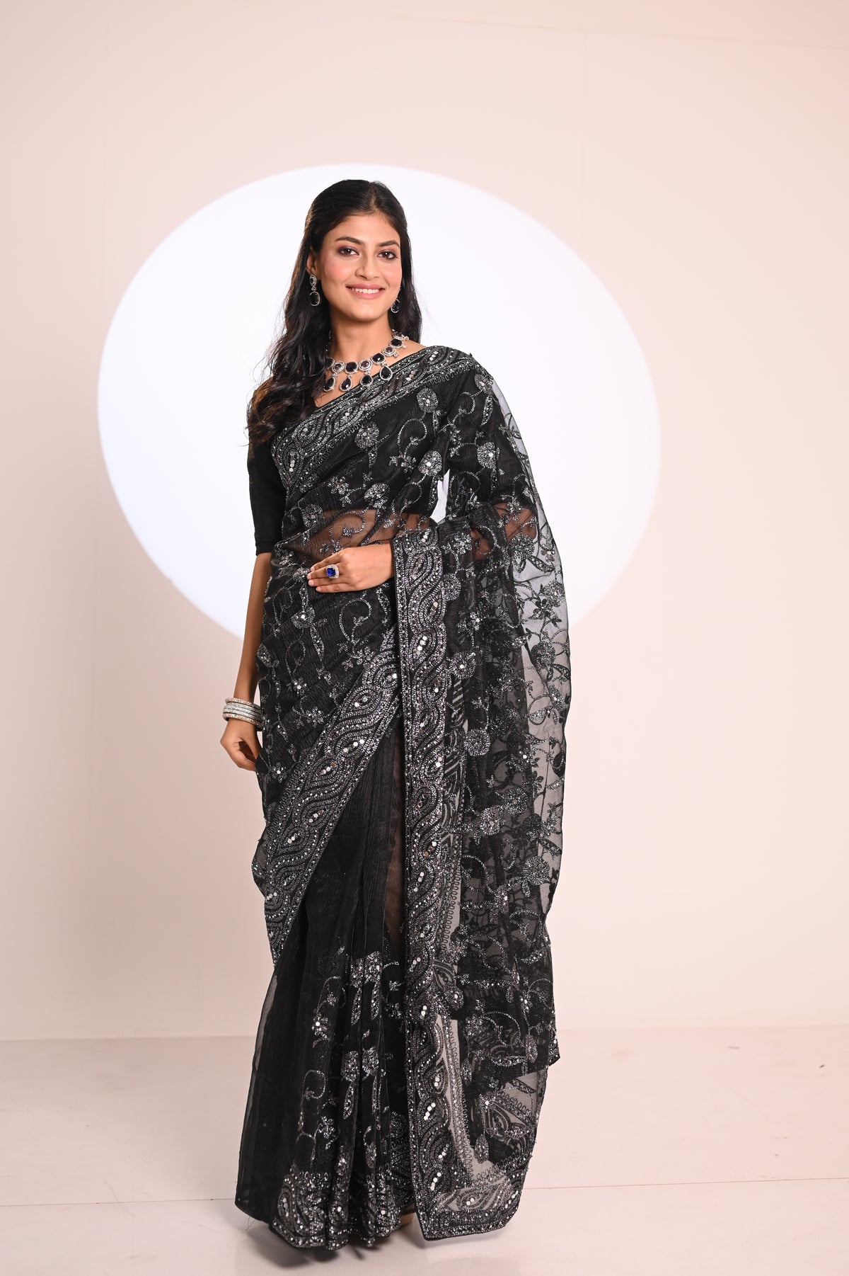 Nevash Mirror Twill Weave Saree