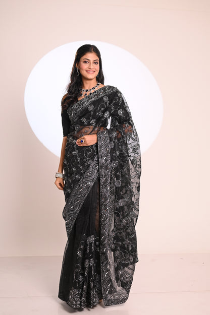 Nevash Mirror Twill Weave Saree