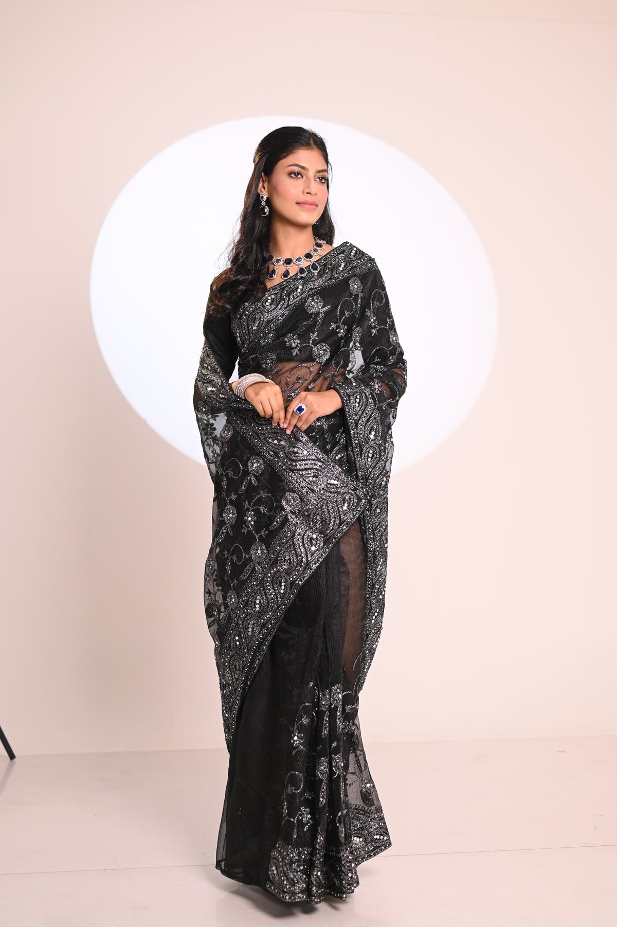 Nevash Mirror Twill Weave Saree