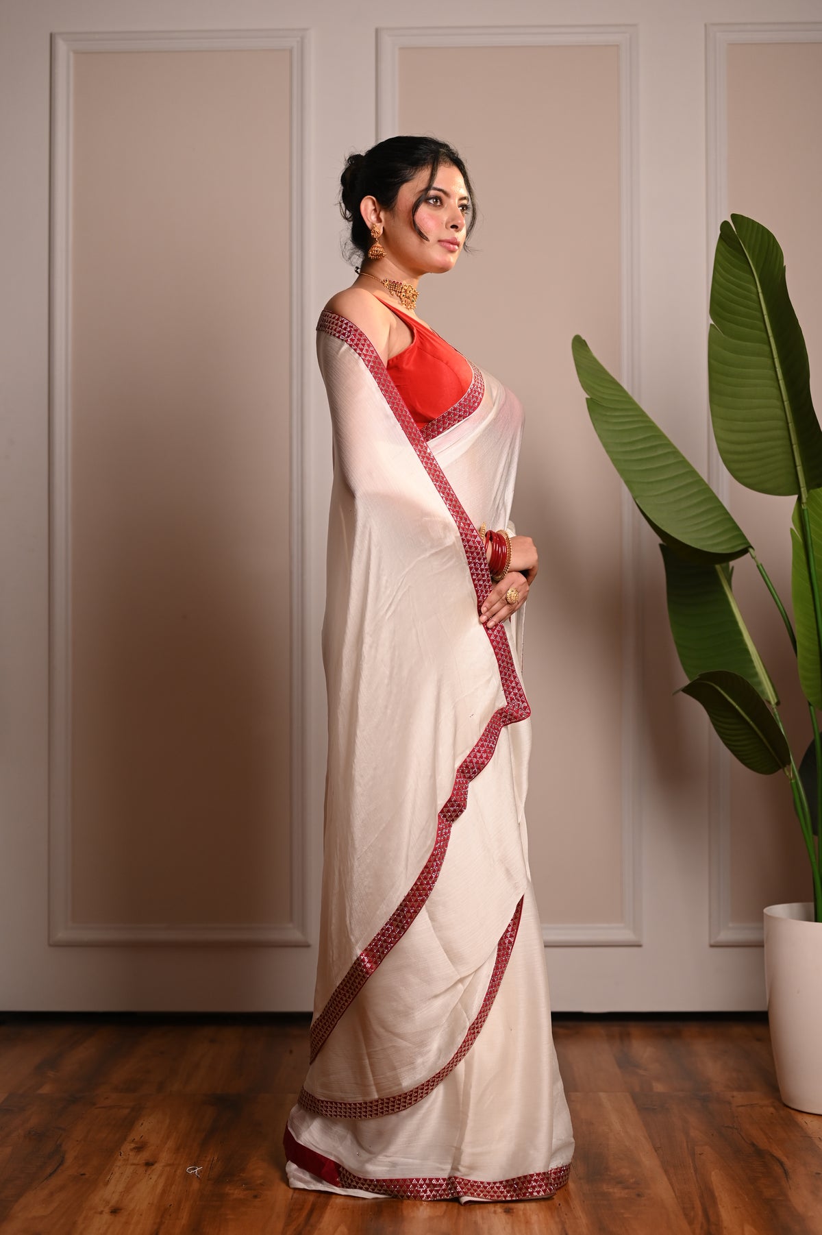 Nevash Udaypali Diamond Work Saree