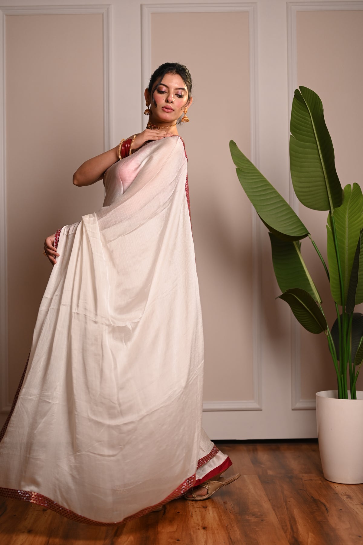 Nevash Udaypali Diamond Work Saree