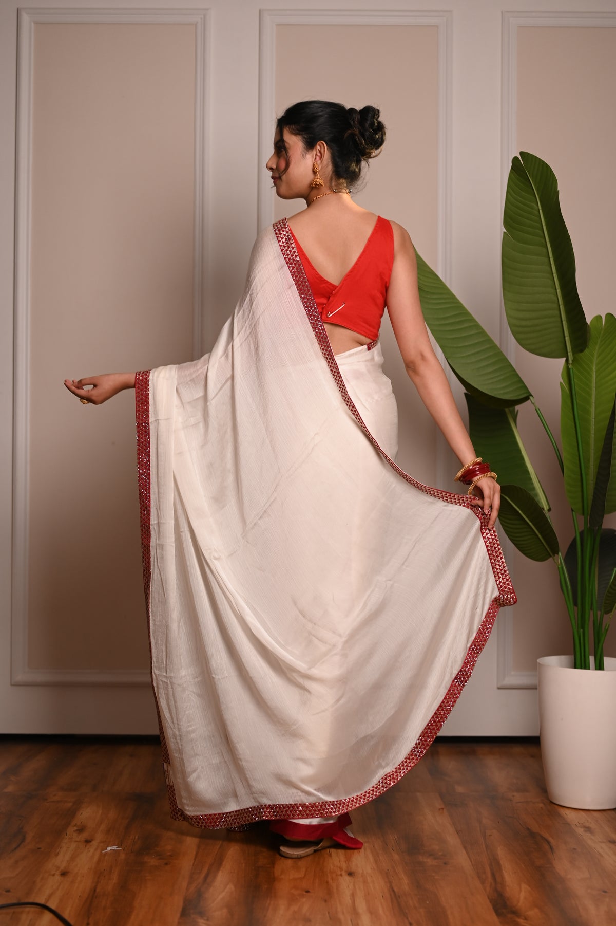 Nevash Udaypali Diamond Work Saree