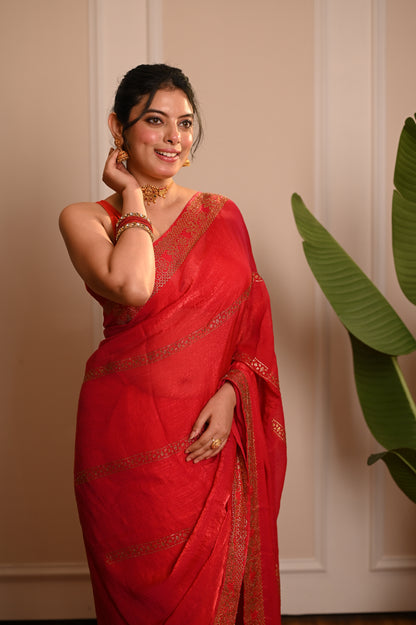 Nevash Designer Stone Work Saree
