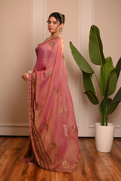 Nevash Pinta Zarkan Heavy Handwork Saree