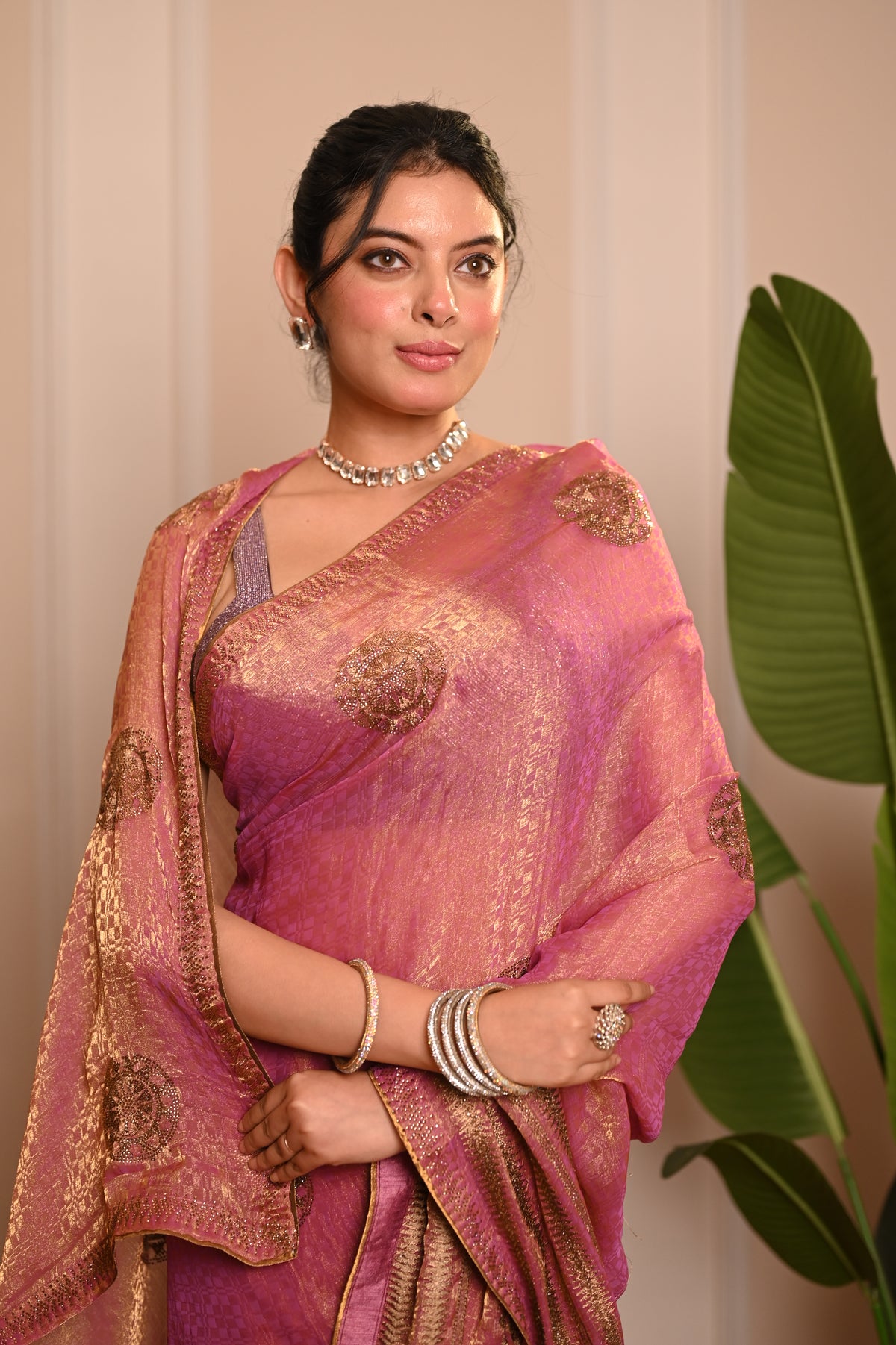 Nevash Pinta Zarkan Heavy Handwork Saree
