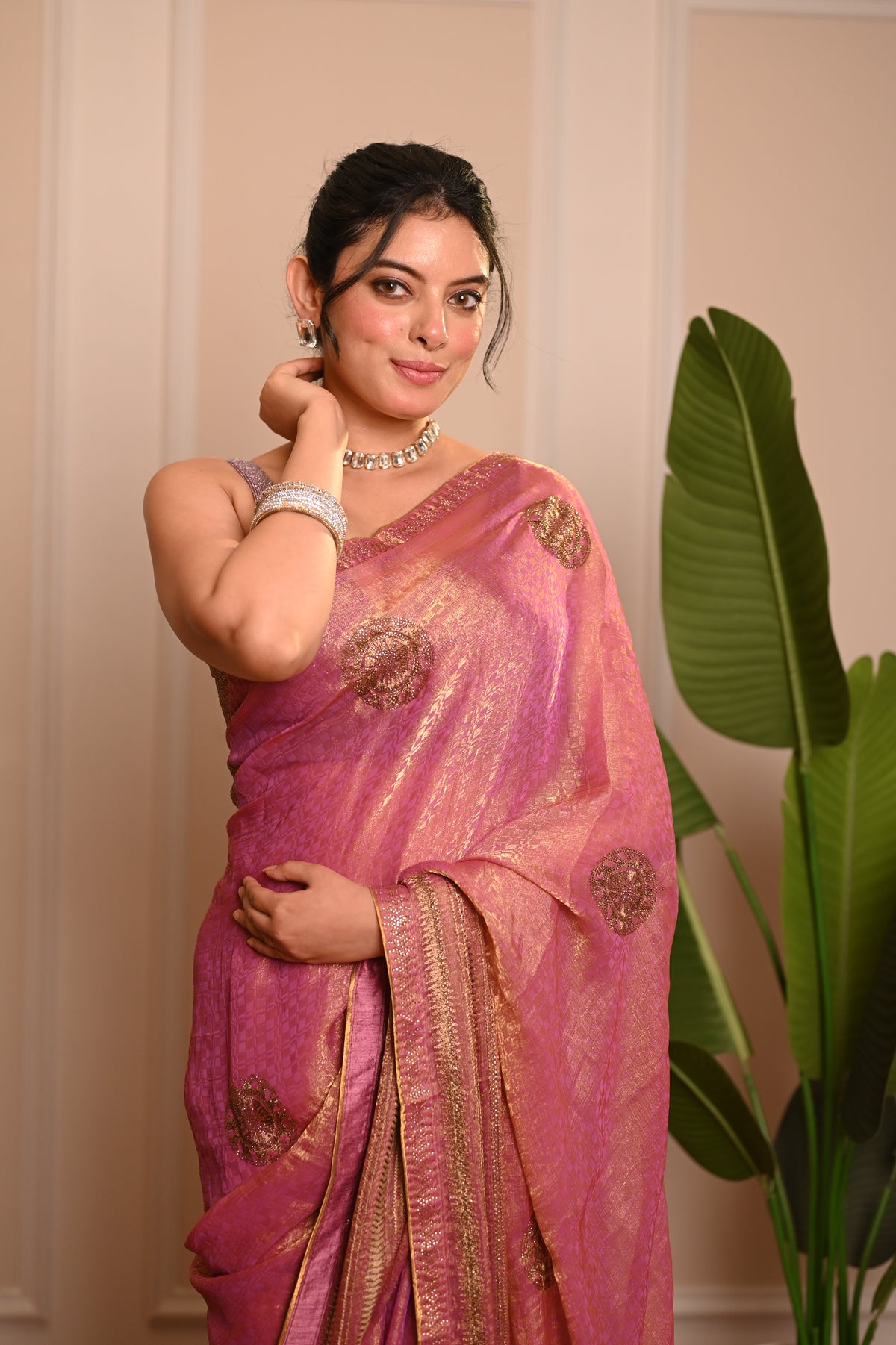 Nevash Pinta Zarkan Heavy Handwork Saree