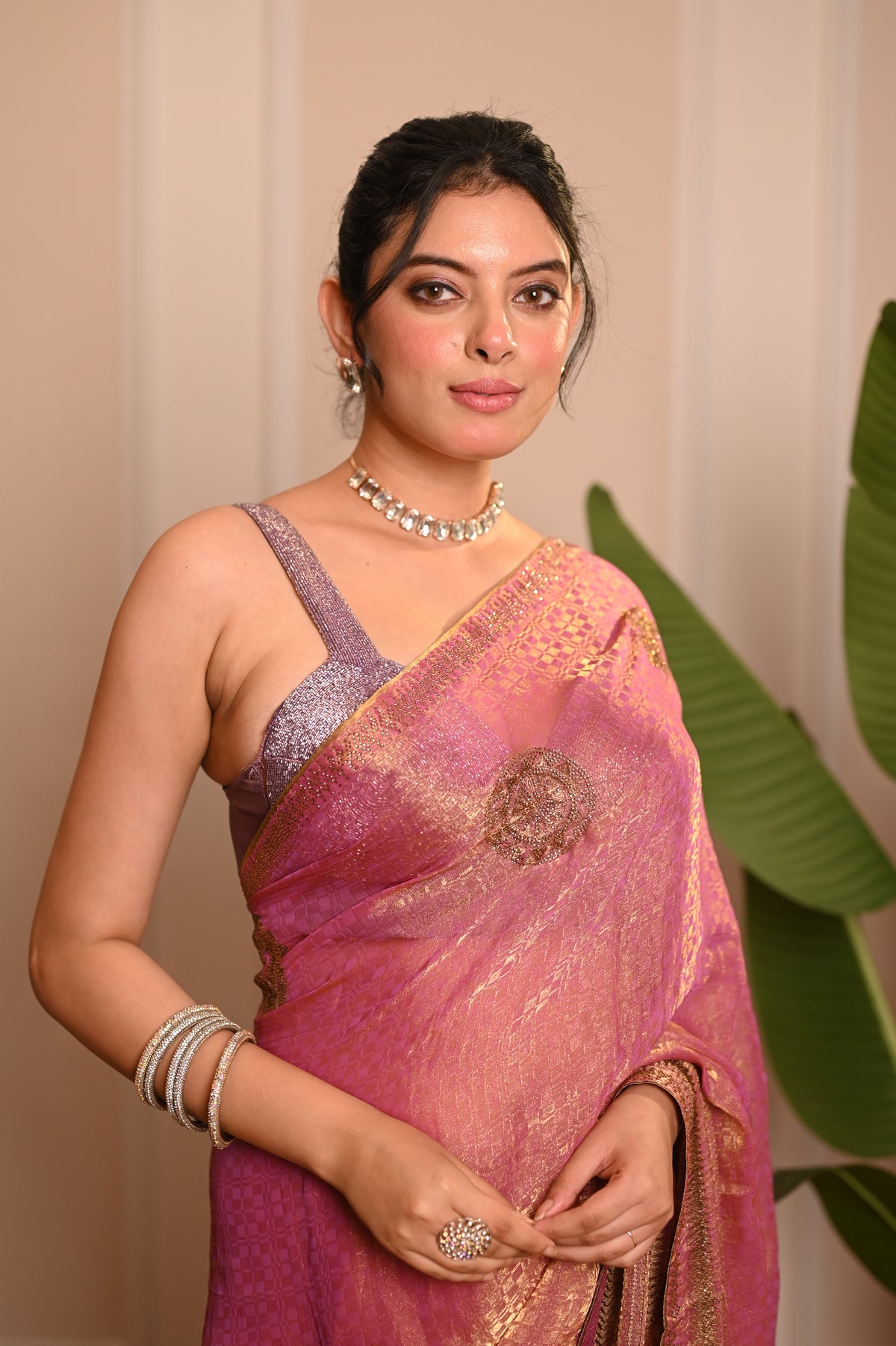 Nevash Pinta Zarkan Heavy Handwork Saree