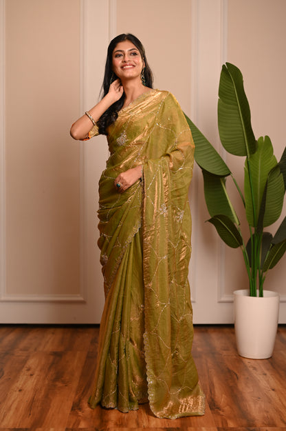 Nevash Artisan Handwork Silk Saree