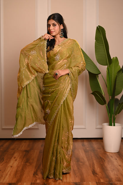 Nevash Artisan Handwork Silk Saree