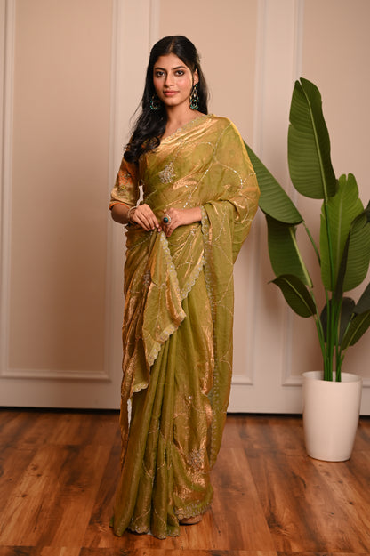 Nevash Artisan Handwork Silk Saree