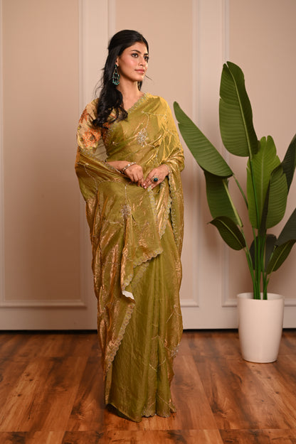 Nevash Artisan Handwork Silk Saree