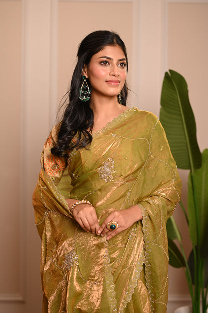 Nevash Artisan Handwork Silk Saree