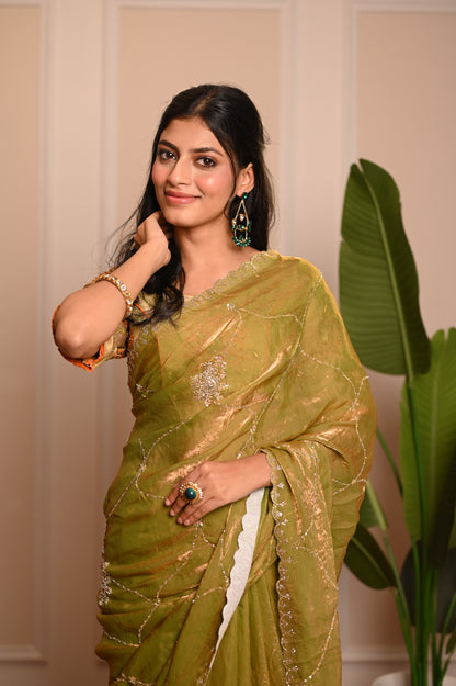 Nevash Artisan Handwork Silk Saree