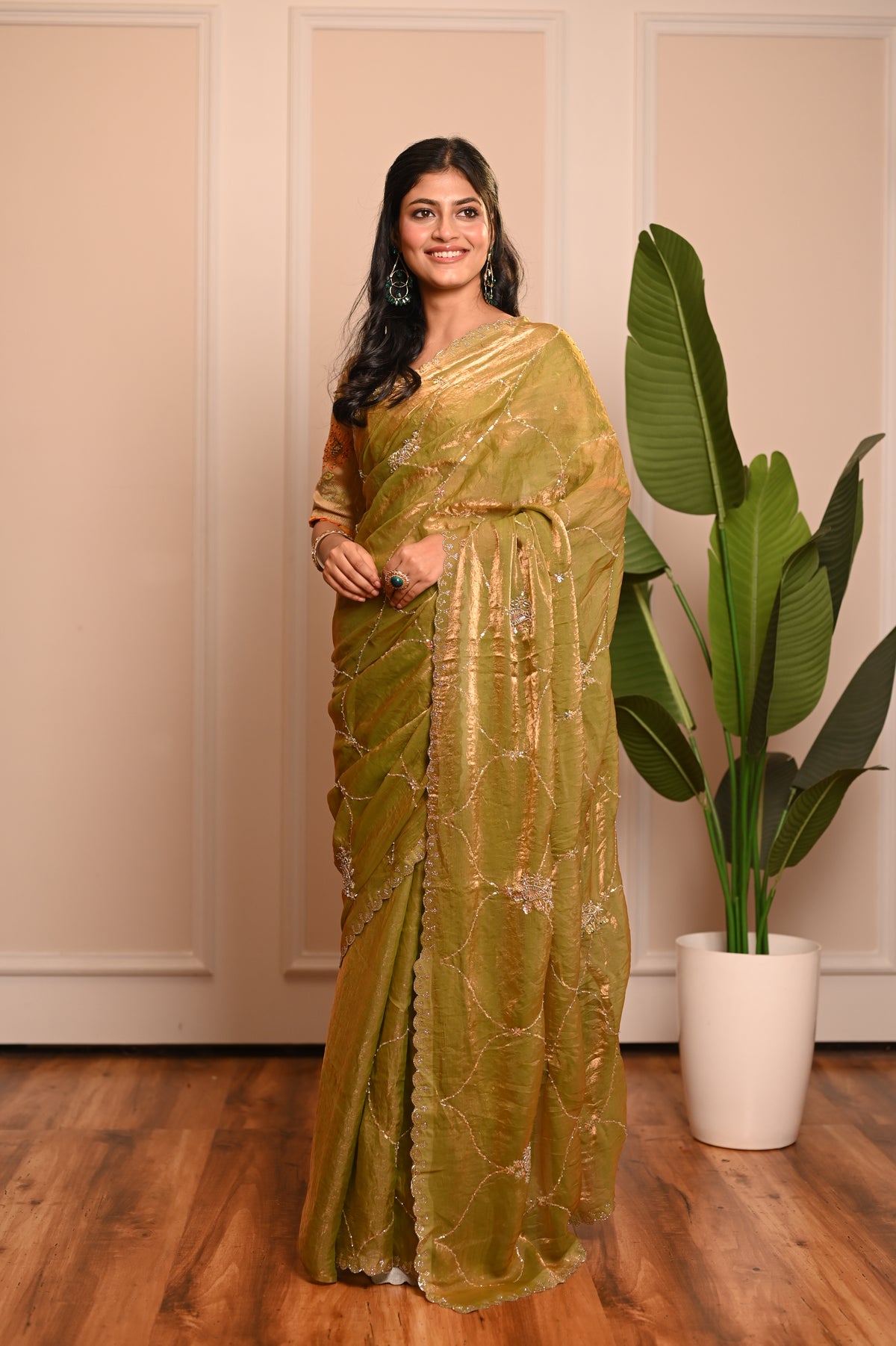 Nevash Artisan Handwork Silk Saree
