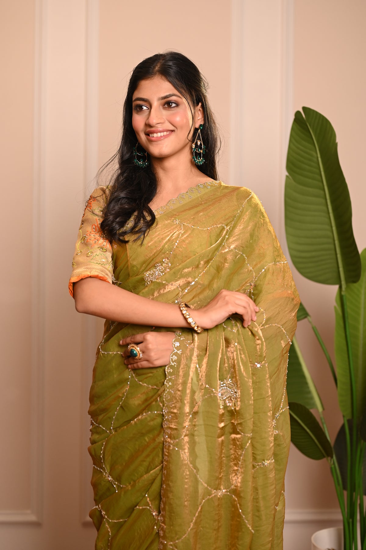 Nevash Artisan Handwork Silk Saree