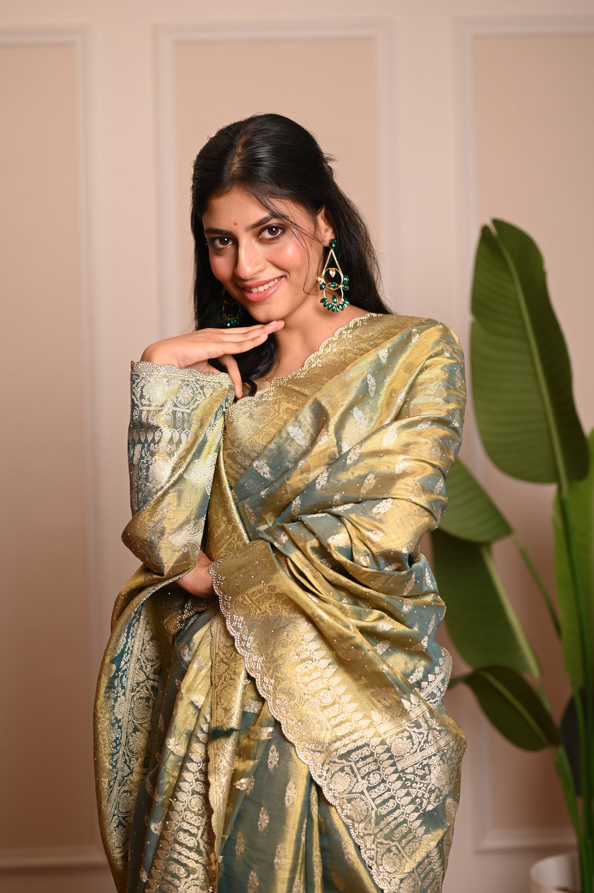 Nevash Sheer Festive Organza Saree