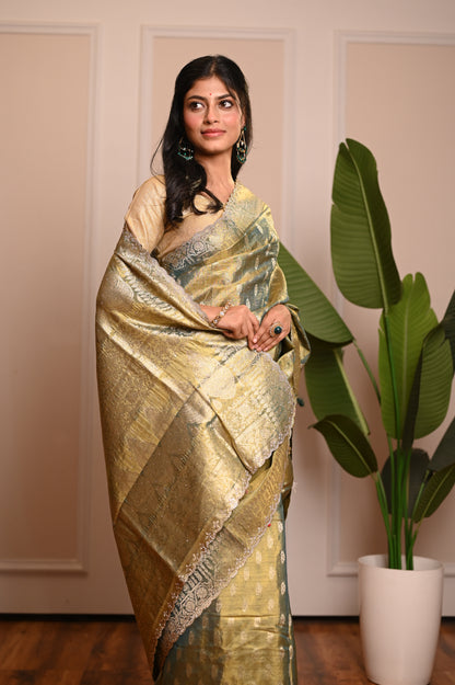 Nevash Sheer Festive Organza Saree