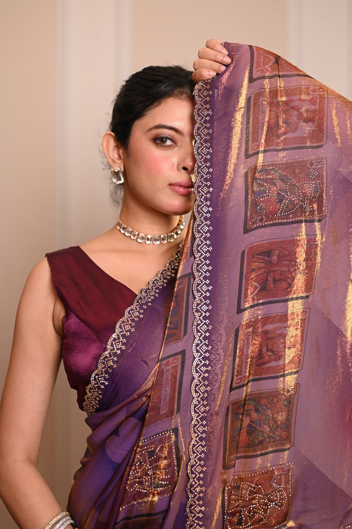 Nevash Alfino Gold Zari Silk Saree