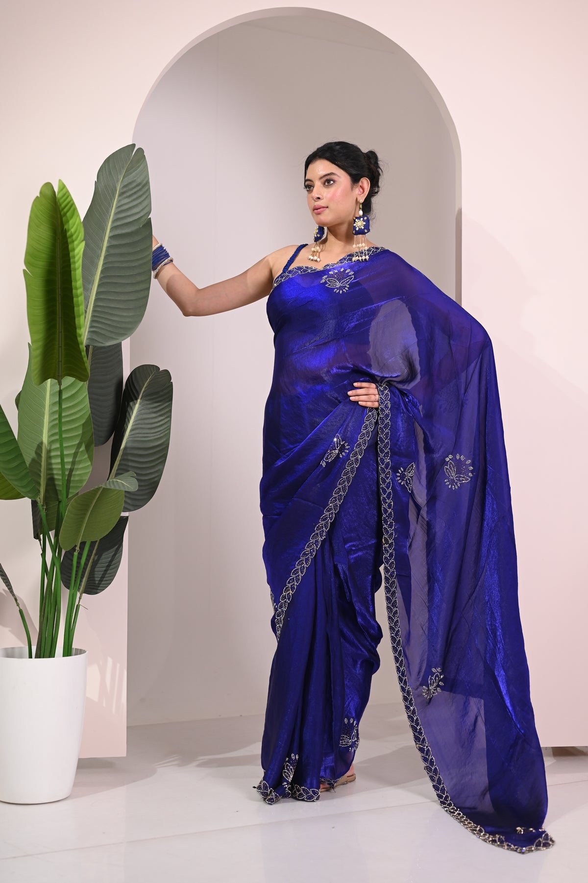 Nevash Designer Zarqan Stone Saree