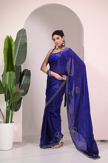 Nevash Designer Zarqan Stone Saree