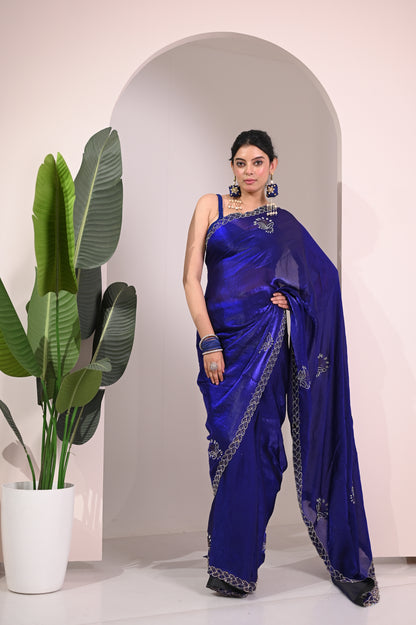 Nevash Designer Zarqan Stone Saree