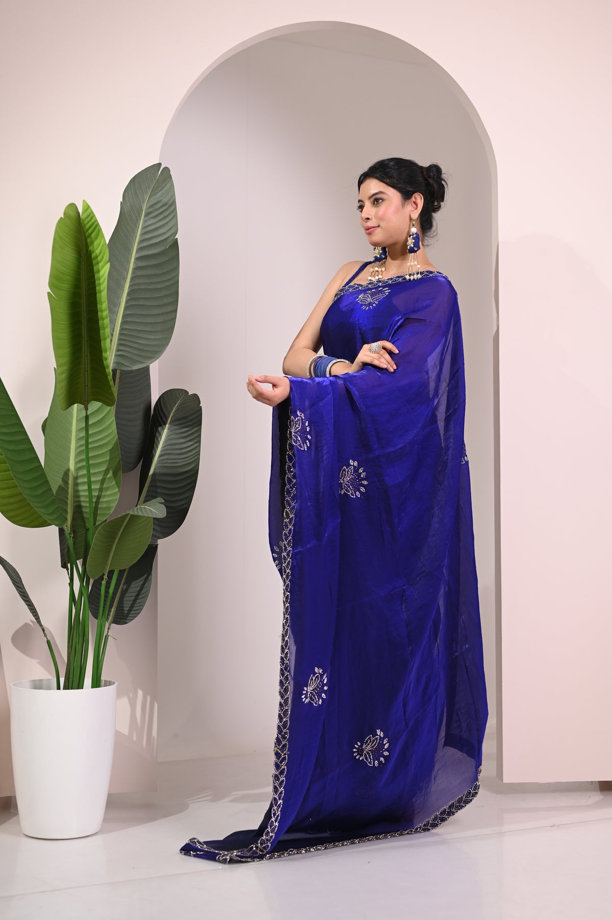 Nevash Designer Zarqan Stone Saree