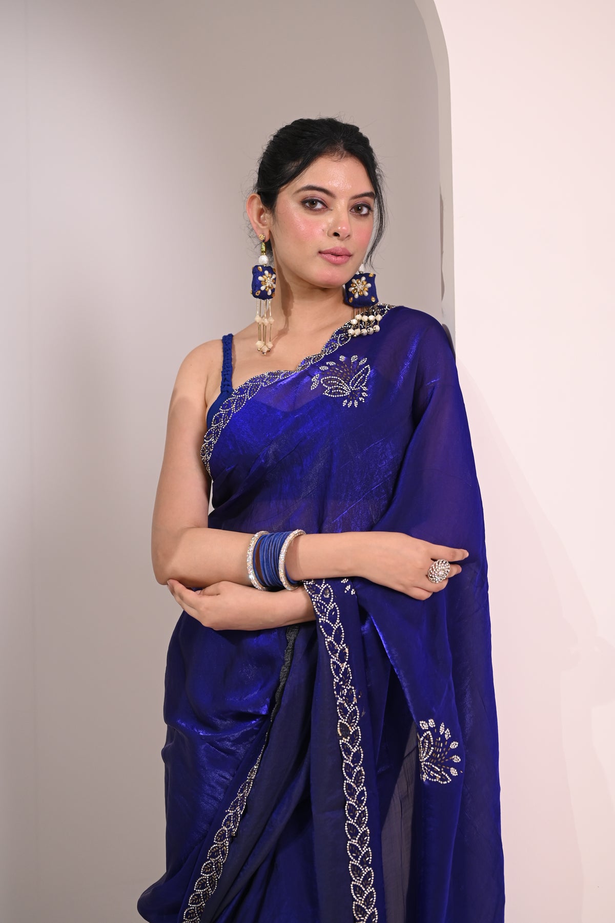 Nevash Designer Zarqan Stone Saree