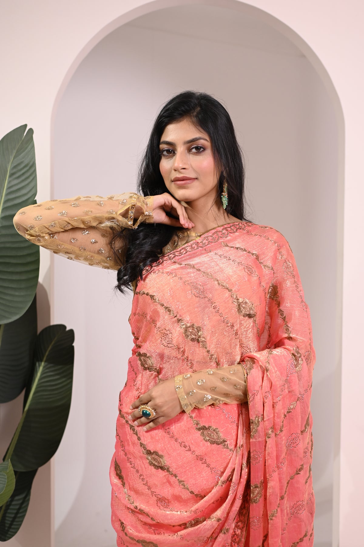 Nevash Pinta Lehariya Festive Heavy Saree