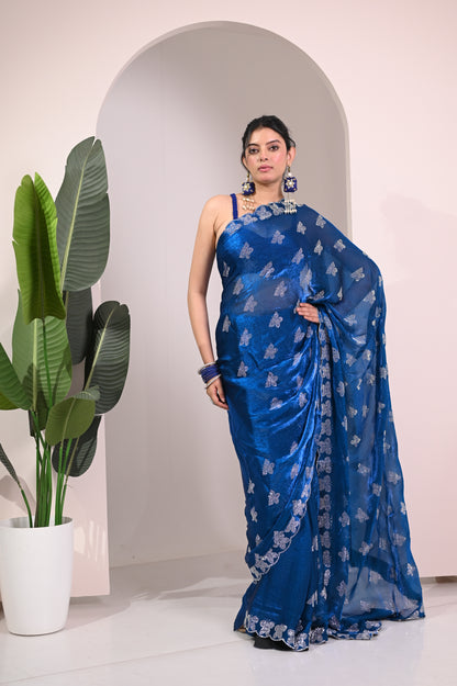 Nevash Butterfly Motif Contemporary Saree