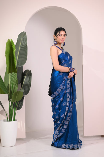 Nevash Butterfly Motif Contemporary Saree