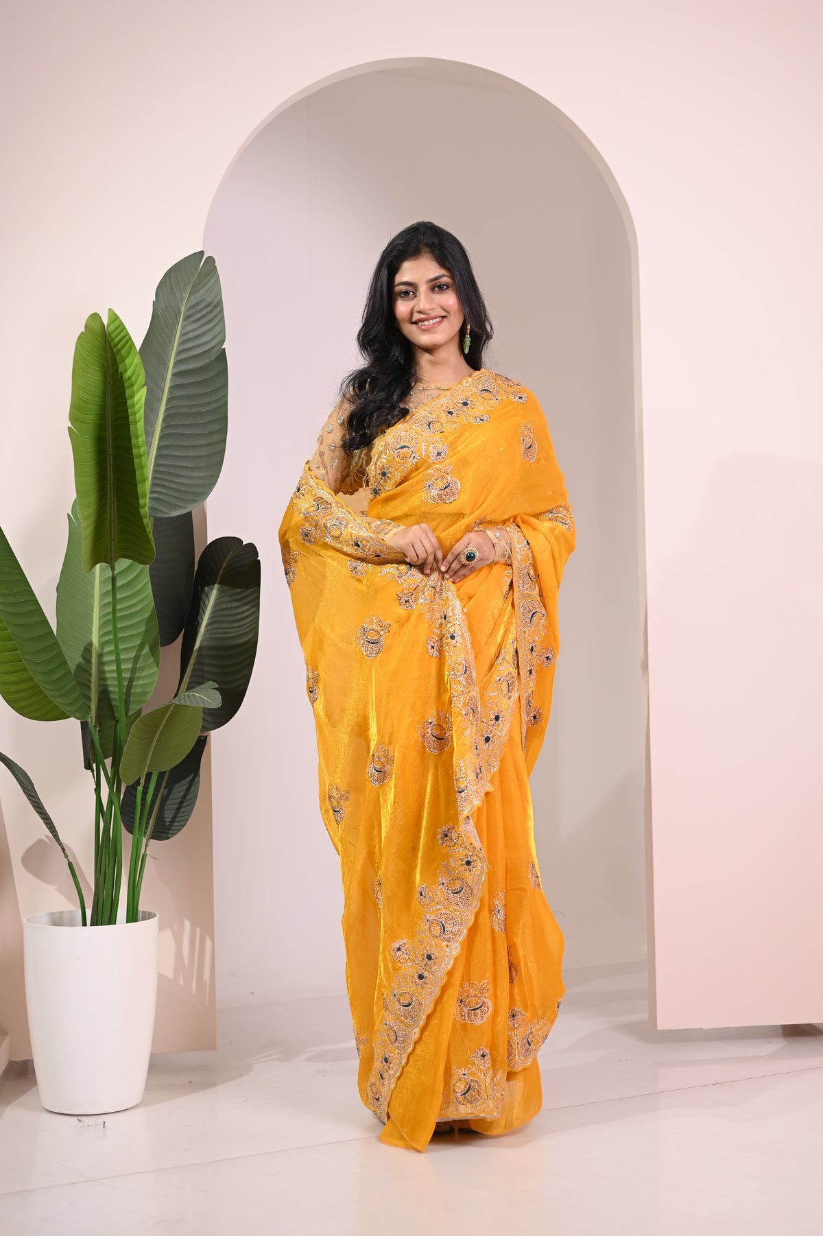 Nevash Matka Satin Silk Saree