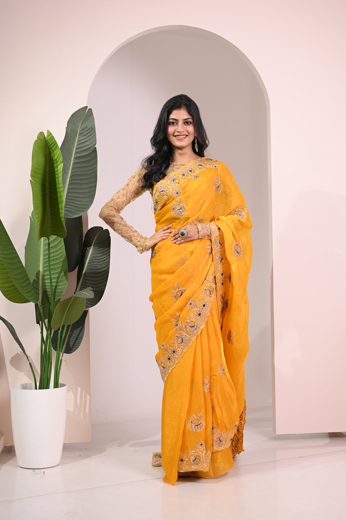 Nevash Matka Satin Silk Saree