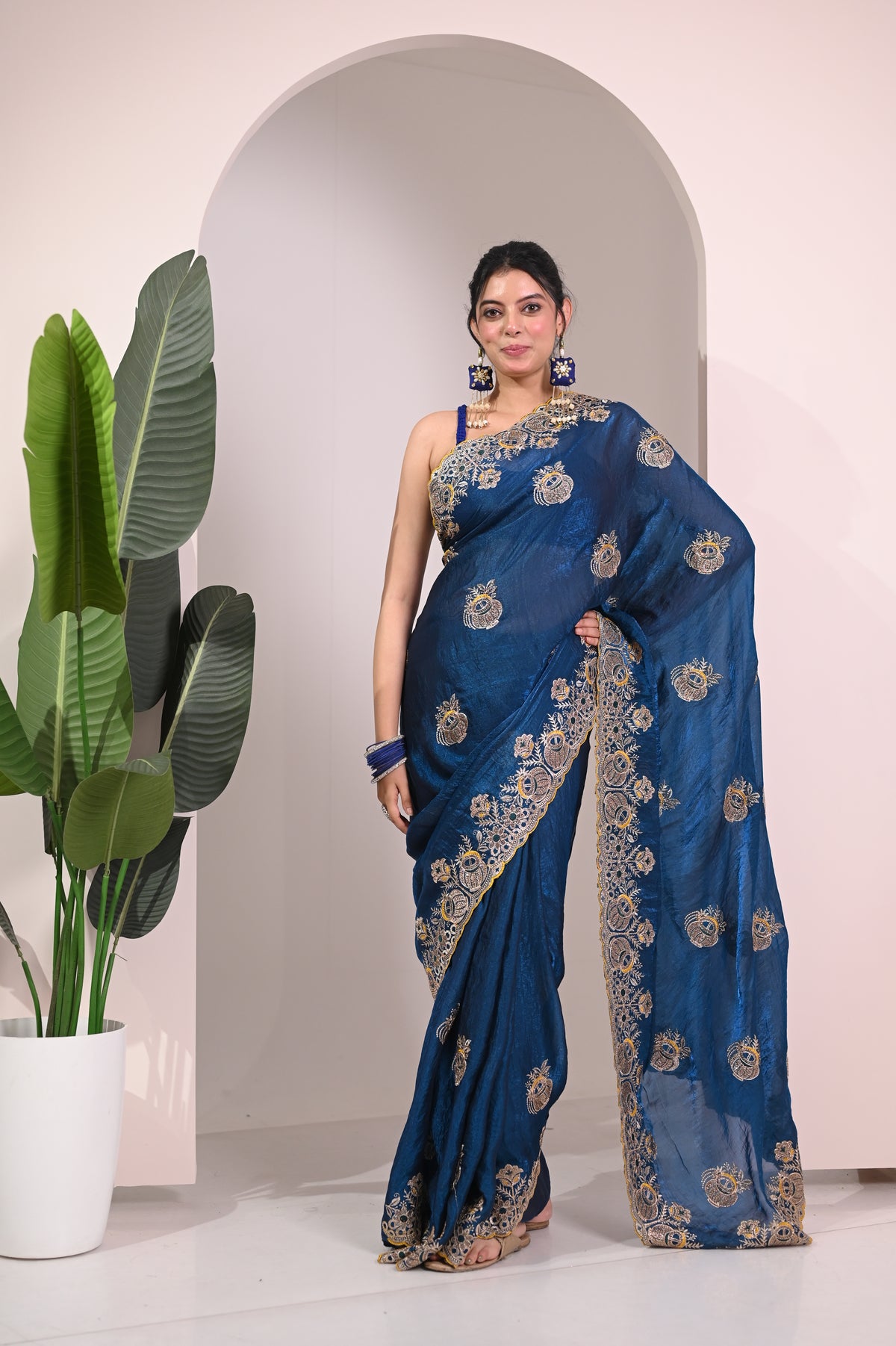 Nevash Matka Satin Silk Saree