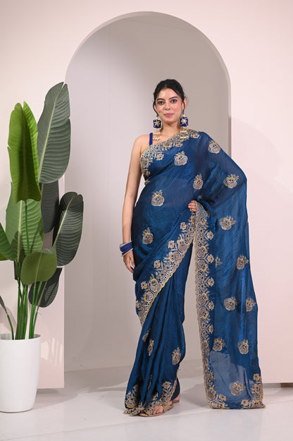 Nevash Matka Satin Silk Saree