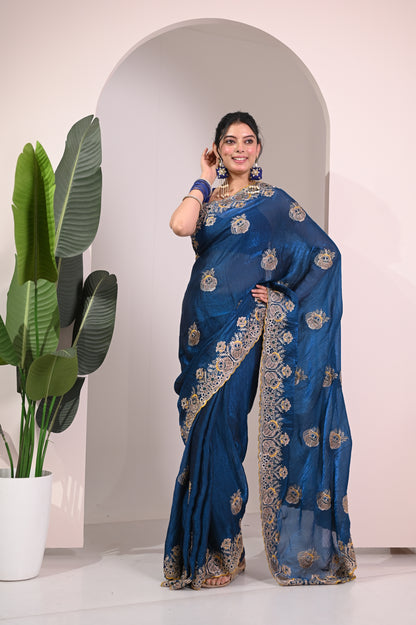 Nevash Matka Satin Silk Saree