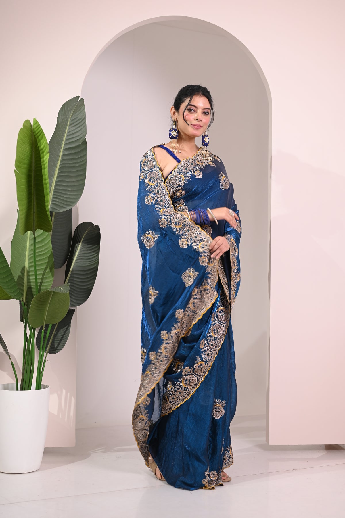 Nevash Matka Satin Silk Saree