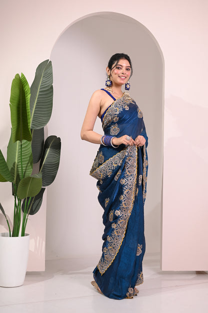 Nevash Matka Satin Silk Saree