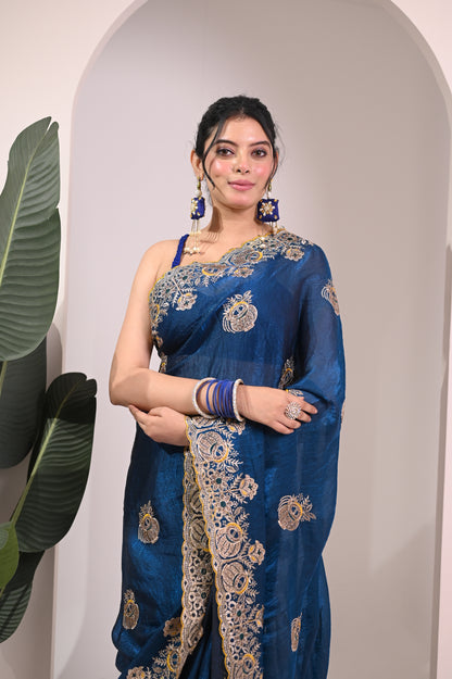 Nevash Matka Satin Silk Saree