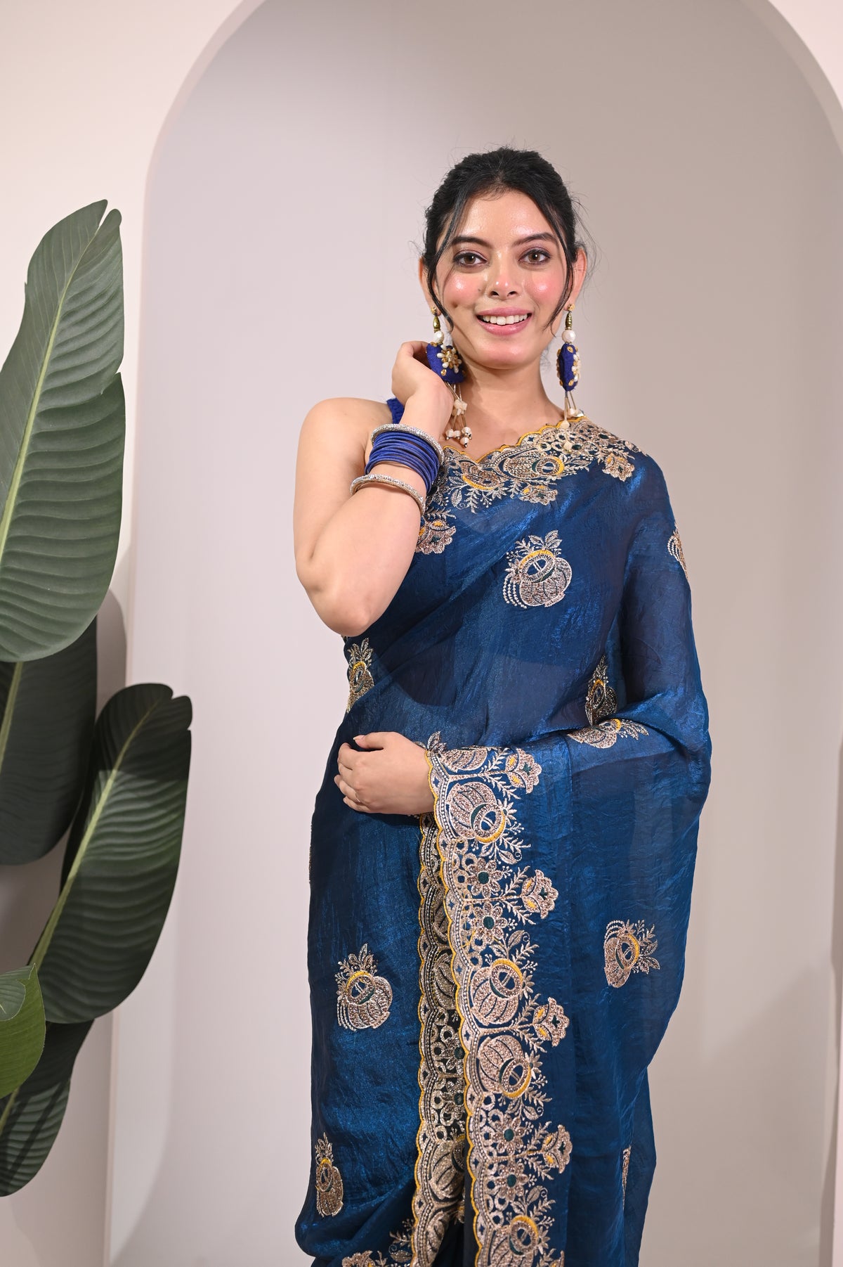 Nevash Matka Satin Silk Saree