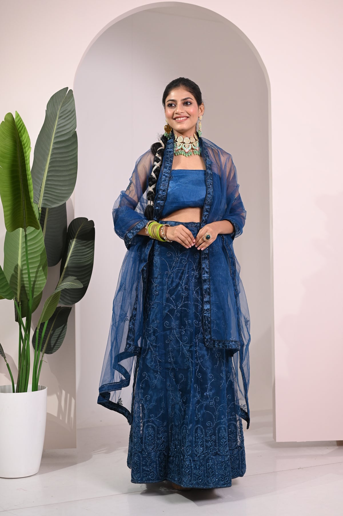 Nevash Vibrant Festive Printed Lehenga Choli Set