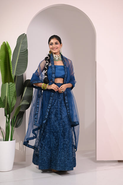 Nevash Vibrant Festive Printed Lehenga Choli Set