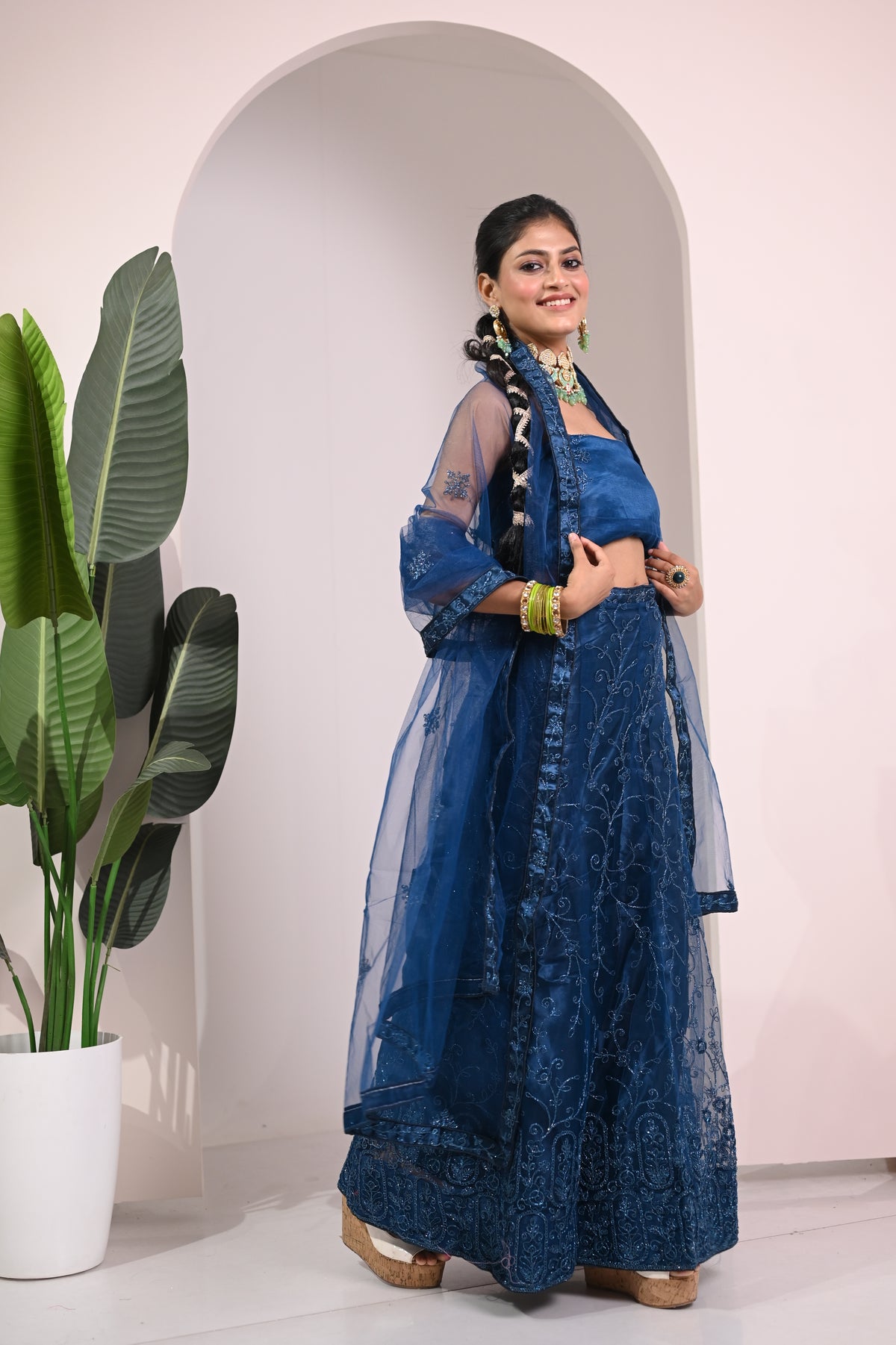 Nevash Vibrant Festive Printed Lehenga Choli Set