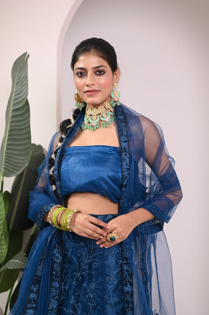 Nevash Vibrant Festive Printed Lehenga Choli Set