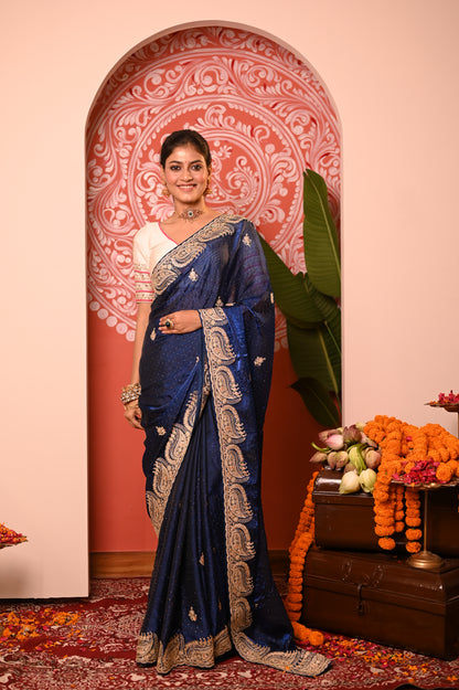 Nevash Fashion Gota Patti Saree