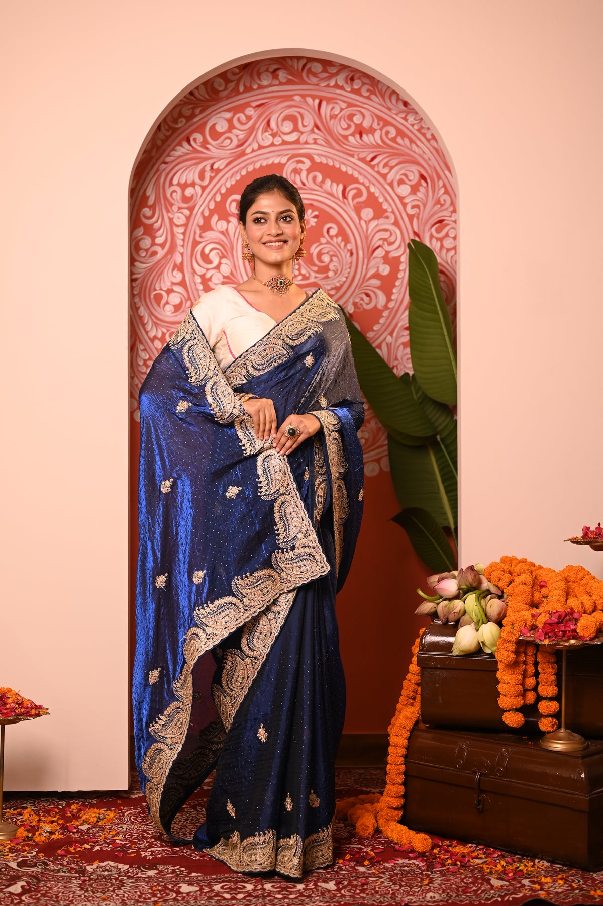 Nevash Fashion Gota Patti Saree